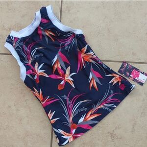 NWT Hapari Swimsuit Tank Top Tankini Floral Hawaiian Amalfi - Size XS